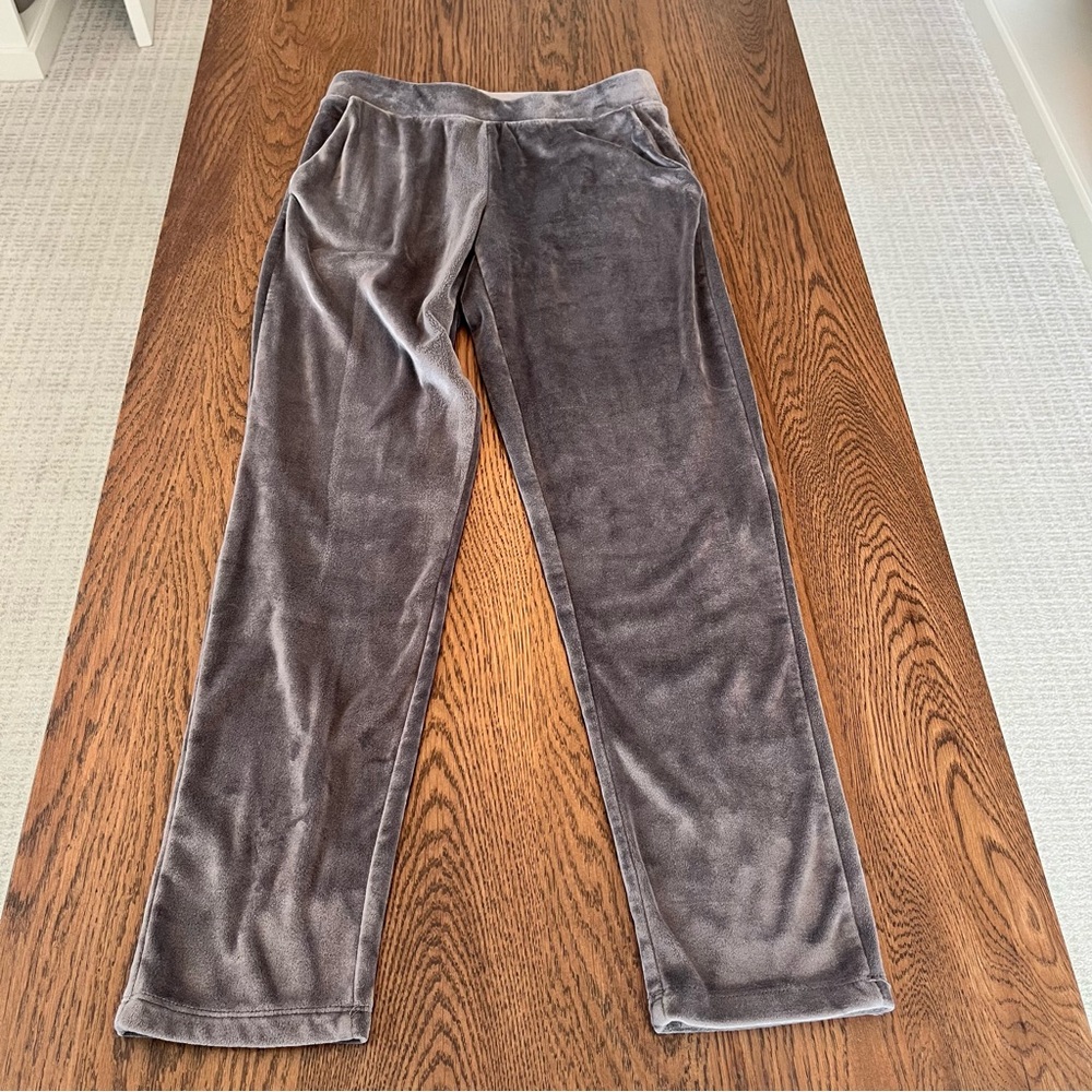 House of Harlow 1960 REVOLVE grey velvet velour straight leg jogger sweatpant XS
